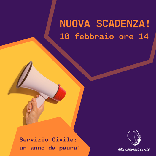 Slitta la scadenza per la presentazione delle domande di Servizio Civile: c’è tempo fino al 10 febbraio!